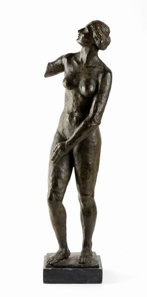 ANTONIETTA PAOLI POGLIANI : Nudo femminile  - Asta Arte Moderna e Contemporanea / Ceramiche del '900. Con una collezione di pittura futurista - Associazione Nazionale - Case d'Asta italiane