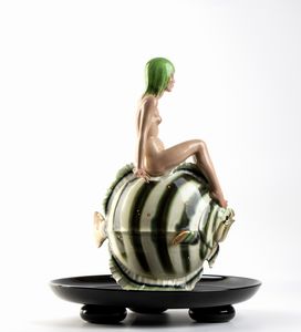 ELENA  SCAVINI : Sirenetta  - Asta Arte Moderna e Contemporanea / Ceramiche del '900. Con una collezione di pittura futurista - Associazione Nazionale - Case d'Asta italiane