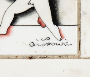 GIO PONTI : Allegoria della pittura  - Asta Arte Moderna e Contemporanea / Ceramiche del '900. Con una collezione di pittura futurista - Associazione Nazionale - Case d'Asta italiane