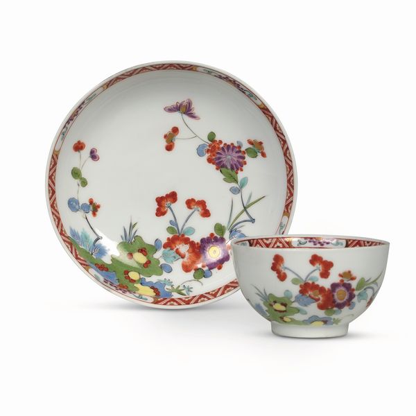 Rara tazza con piattino<BR>Meissen, 1730-1733<BR>  - Asta Maioliche e Porcellane da Collezione - Associazione Nazionale - Case d'Asta italiane