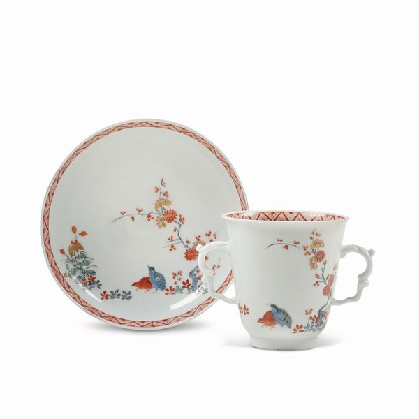 Tazza con piattino<BR>Meissen, 1730-35<BR>  - Asta Maioliche e Porcellane da Collezione - Associazione Nazionale - Case d'Asta italiane