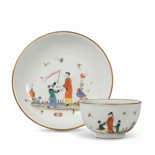 Tazza con piattino<BR>Meissen, verso il 1740  - Asta Maioliche e Porcellane da Collezione - Associazione Nazionale - Case d'Asta italiane