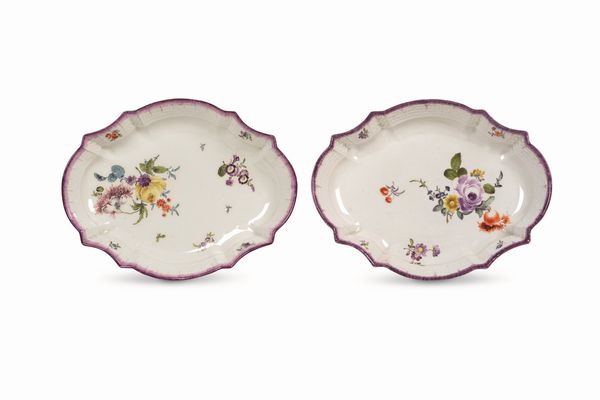 Coppia di piatti<BR>Meissen, 1760 circa<BR>  - Asta Maioliche e Porcellane da Collezione - Associazione Nazionale - Case d'Asta italiane