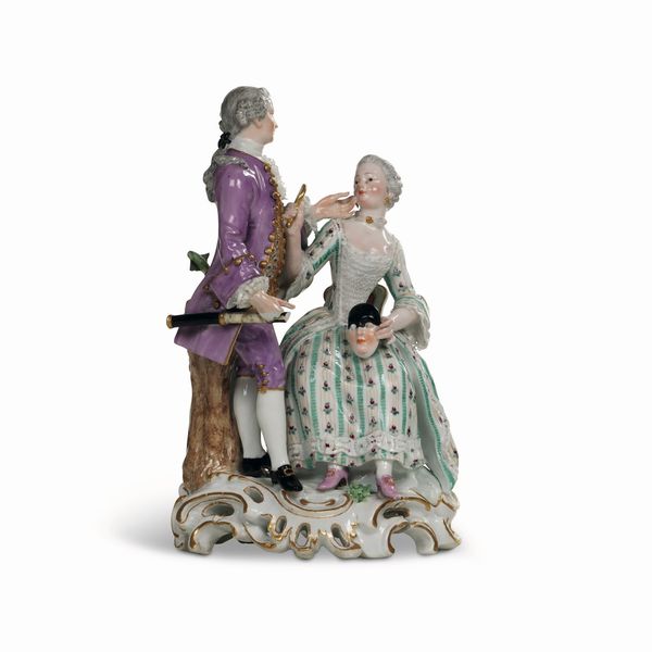 Gruppo galante <BR>Meissen, 1763-1774  - Asta Maioliche e Porcellane da Collezione - Associazione Nazionale - Case d'Asta italiane