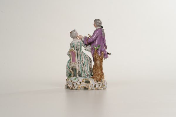 Gruppo galante <BR>Meissen, 1763-1774  - Asta Maioliche e Porcellane da Collezione - Associazione Nazionale - Case d'Asta italiane