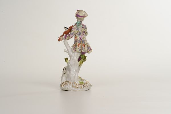 Figurina di violinista<BR>Meissen, 1760 circa  - Asta Maioliche e Porcellane da Collezione - Associazione Nazionale - Case d'Asta italiane