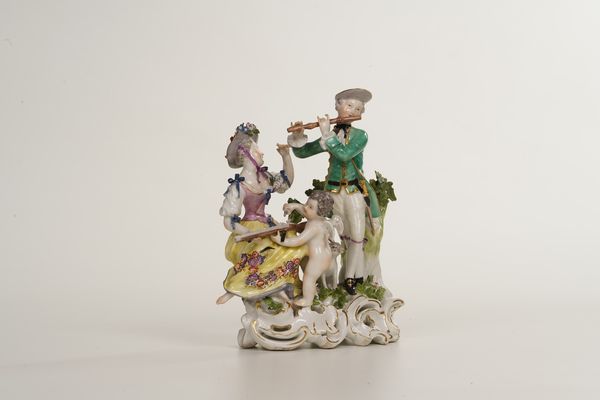 Gruppo allegorico<BR>Meissen, verso il 1760 <BR>Probabile modello di Peter Reinicke<BR>  - Asta Maioliche e Porcellane da Collezione - Associazione Nazionale - Case d'Asta italiane