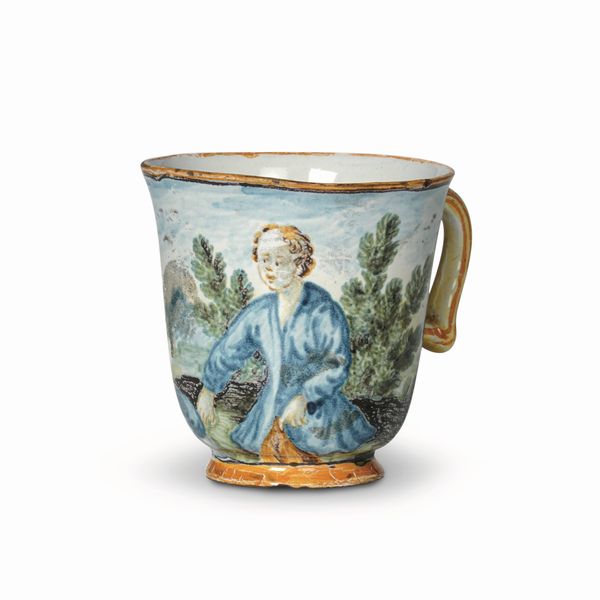 Tazza<BR>Castelli, bottega dei Gentili, 1780 circa<BR>  - Asta Maioliche e Porcellane da Collezione - Associazione Nazionale - Case d'Asta italiane