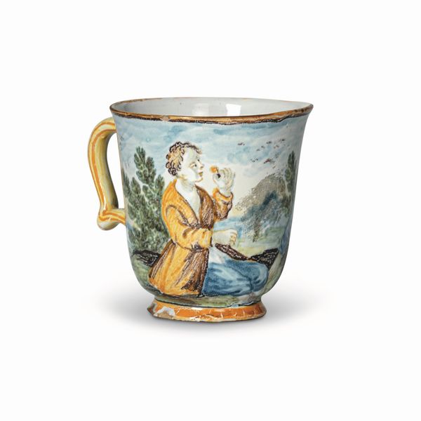 Tazza<BR>Castelli, bottega dei Gentili, 1780 circa<BR>  - Asta Maioliche e Porcellane da Collezione - Associazione Nazionale - Case d'Asta italiane