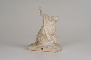 Figurina di Lucrezia<BR>Napoli, Real Fabbrica Ferdinandea, 1790 circa<BR>  - Asta Maioliche e Porcellane da Collezione - Associazione Nazionale - Case d'Asta italiane