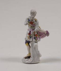 Figurina di venditore di limoni<BR>Meissen, 1755 circa<BR>Modello di Friedrich Elias Meyer<BR>  - Asta Maioliche e Porcellane da Collezione - Associazione Nazionale - Case d'Asta italiane