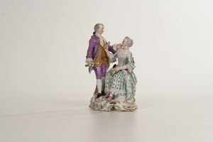 Gruppo galante <BR>Meissen, 1763-1774  - Asta Maioliche e Porcellane da Collezione - Associazione Nazionale - Case d'Asta italiane