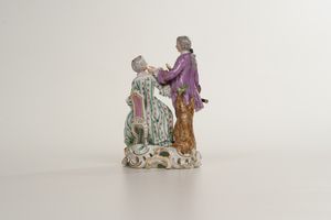 Gruppo galante <BR>Meissen, 1763-1774  - Asta Maioliche e Porcellane da Collezione - Associazione Nazionale - Case d'Asta italiane