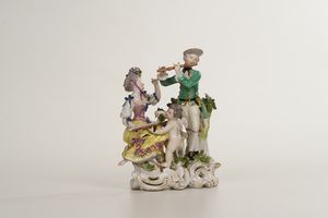 Gruppo allegorico<BR>Meissen, verso il 1760 <BR>Probabile modello di Peter Reinicke<BR>  - Asta Maioliche e Porcellane da Collezione - Associazione Nazionale - Case d'Asta italiane