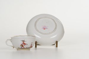 Tazza con piattino<BR>Nymphenburg, circa 1770  - Asta Maioliche e Porcellane da Collezione - Associazione Nazionale - Case d'Asta italiane