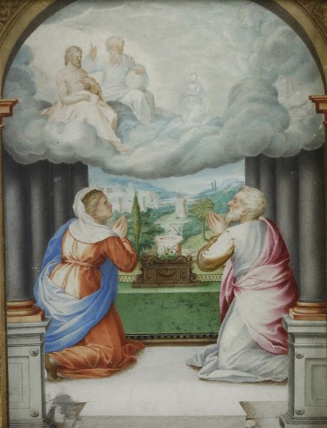 Giovanni Battista Castello detto il Genovese : Annunciazione  - Asta Old Masters - Associazione Nazionale - Case d'Asta italiane