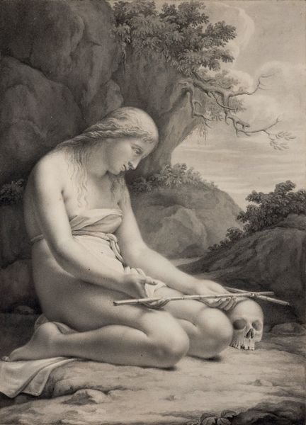 Angiolo Tramontini (attivo tra il XVIII e il XIX secolo) Maddalena penitente (da Antonio Canova)  - Asta Old Masters - Associazione Nazionale - Case d'Asta italiane