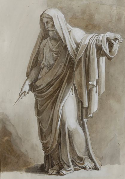 Vincenzo Camuccini : Figura maschile panneggiata  - Asta Old Masters - Associazione Nazionale - Case d'Asta italiane