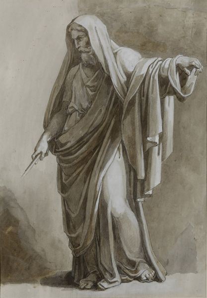 Vincenzo Camuccini : Figura maschile panneggiata  - Asta Old Masters - Associazione Nazionale - Case d'Asta italiane