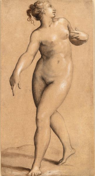 Francesco Salviati : Figura femminile in piedi (probabile studio per Eva)  - Asta Old Masters - Associazione Nazionale - Case d'Asta italiane