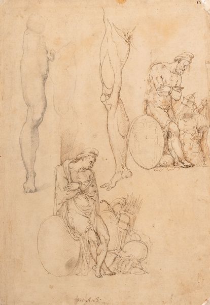 Antonio Campi : Studi di figure e anatomici  - Asta Old Masters - Associazione Nazionale - Case d'Asta italiane