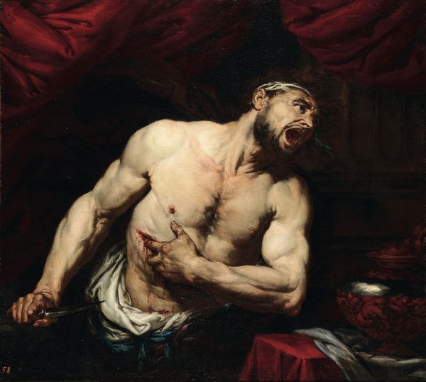 Giovan Battista Langetti : Suicidio di Catone  - Asta Old Masters - Associazione Nazionale - Case d'Asta italiane