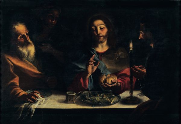 Stefano Maria Legnani detto il Legnanino : Cena in Emmaus  - Asta Old Masters - Associazione Nazionale - Case d'Asta italiane