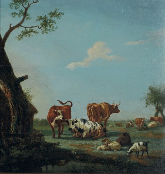 Paulus Potter : Paesaggio con armenti  - Asta Old Masters - Associazione Nazionale - Case d'Asta italiane