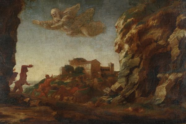 Antonio Travi detto il Sestri, Attribuito a : Le tentazioni di SantAntonio  - Asta Old Masters - Associazione Nazionale - Case d'Asta italiane