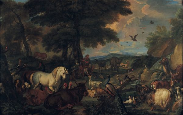 Pieter Mulier detto il Tempesta : Orfeo incanta gli animali  - Asta Old Masters - Associazione Nazionale - Case d'Asta italiane