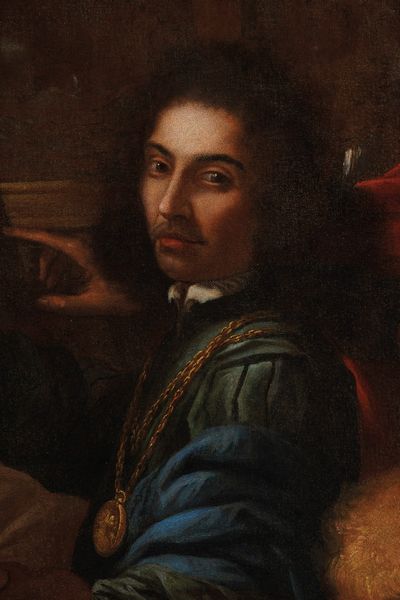 Filippo Abbiati : Autoritratto in veste di Apelle alla corte di Vienna  - Asta Old Masters - Associazione Nazionale - Case d'Asta italiane