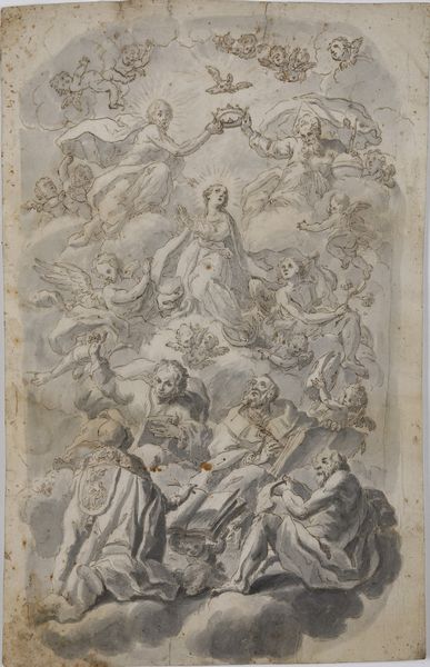 Giovanni Battista Carlone, Ambito di : Incoronazione della Vergine  - Asta Old Masters - Associazione Nazionale - Case d'Asta italiane