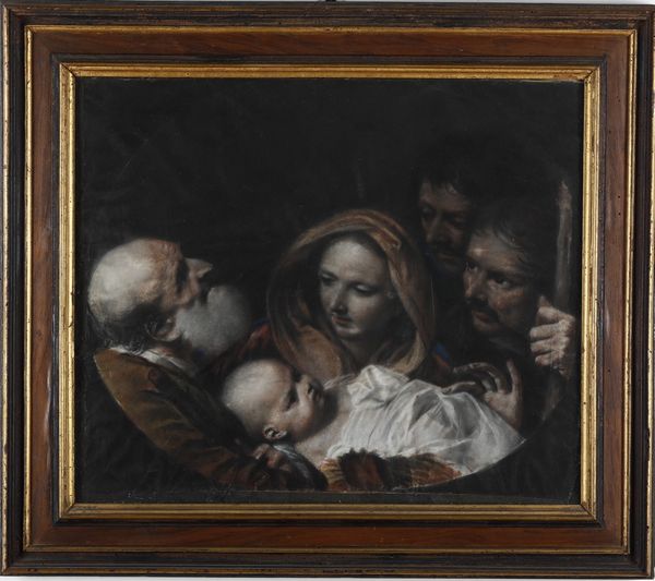 Scuola emiliana del XVII secolo Adorazione del Bambino  - Asta Old Masters - Associazione Nazionale - Case d'Asta italiane