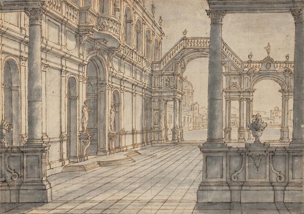 Scuola del XVIII secolo Capriccio architettonico  - Asta Old Masters - Associazione Nazionale - Case d'Asta italiane