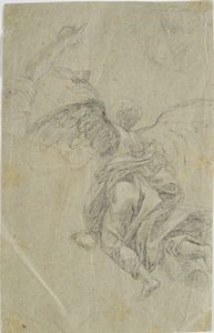 Vincenzo Campi : Studio di angelo in volo  - Asta Old Masters - Associazione Nazionale - Case d'Asta italiane