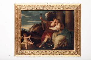 Alessandro Varotari detto il Padovanino : Il bacio tra la Giustizia e la Pace  - Asta Old Masters - Associazione Nazionale - Case d'Asta italiane