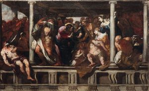 Giovan Battista Langetti : La Piscina probatica (da Jacopo Tintoretto)  - Asta Old Masters - Associazione Nazionale - Case d'Asta italiane