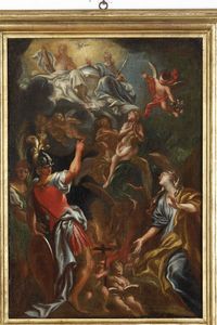 Domenico Piola, Attribuito a : Giudizio Universale  - Asta Old Masters - Associazione Nazionale - Case d'Asta italiane