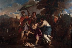 Lazzaro Baldi : Il ritrovamento di Mos  - Asta Old Masters - Associazione Nazionale - Case d'Asta italiane