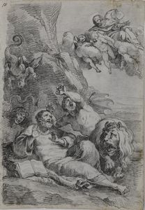 Jean-Honoré Fragonard - Tentazioni di Sant'Antonio (da Annibale Carracci)