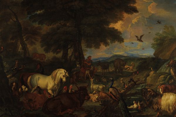 Pieter Mulier detto il Tempesta : Orfeo incanta gli animali  - Asta Disegni Antichi - Associazione Nazionale - Case d'Asta italiane