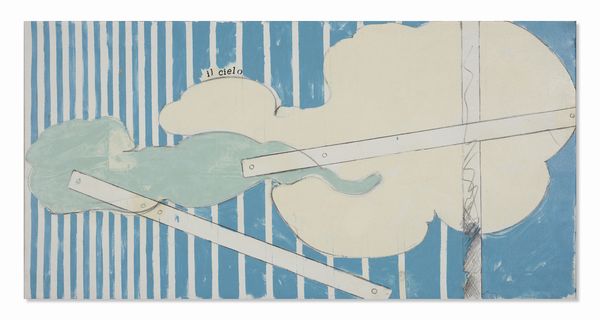 SCHIFANO MARIO (1934 - 1998) : IL CIELO,1964  - Asta Asta 463 | ARTE MODERNA E CONTEMPORANEA Tradizionale - Associazione Nazionale - Case d'Asta italiane