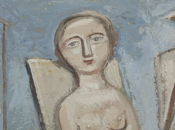 CAMPIGLI MASSIMO (1895 - 1971) : DONNA CHE DIPINGE/PITTRICE E MODELLA/PITTRICE AL CAVALLETTO, 1950  - Asta Asta 463 | ARTE MODERNA E CONTEMPORANEA Tradizionale - Associazione Nazionale - Case d'Asta italiane