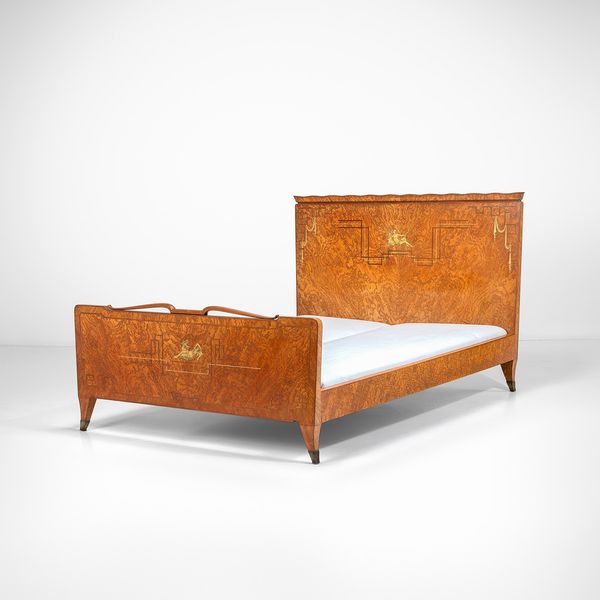 GIO PONTI : Letto matrimoniale.  - Asta Fine Design - Associazione Nazionale - Case d'Asta italiane