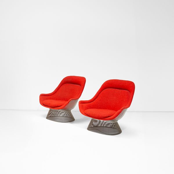 WARREN PLATNER : Due poltrone mod. Easy Chair.  - Asta Fine Design - Associazione Nazionale - Case d'Asta italiane