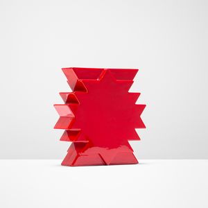 ETTORE SOTTSASS : Vaso Yantra 28 in ceramica smaltata.  - Asta Fine Design - Associazione Nazionale - Case d'Asta italiane