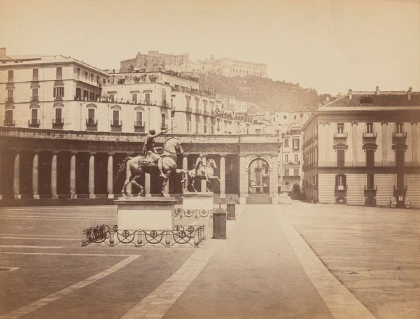 Carlo Ponti, Attribuito a : Senza titolo (Napoli, Piazza del Plebiscito)  - Asta Fotografia: Under 1K - Associazione Nazionale - Case d'Asta italiane