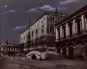 Carlo Naya, Attribuito a - Venezia, Palazzo Ducale e Prigioni (notturno)