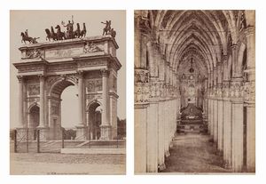 Giacomo Brogi, Attribuito a - Milano, Arco della Pace - Milano, interno della Cattedrale