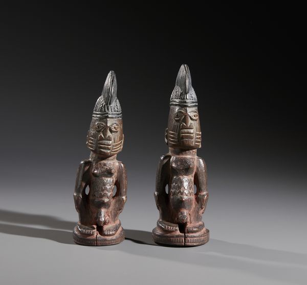 Coppia di gemelli Ibeji.Yoruba, Nigeria.  - Asta Asta 464 | WUNDERKAMMER, CURIOSITIES & ETNOGRAFICA - GENIUS & ART Online - Associazione Nazionale - Case d'Asta italiane